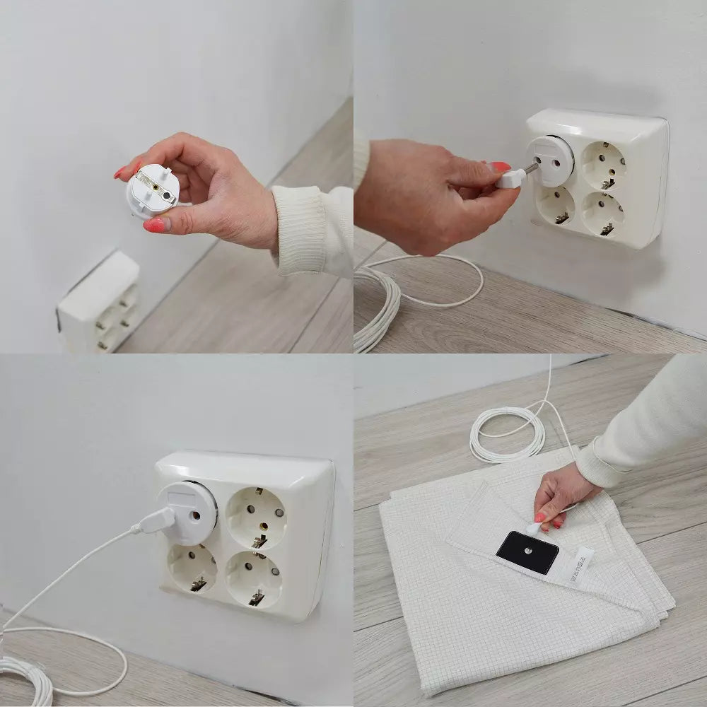 Jordningslakan med silvertrådar (100 cm × 200 cm)