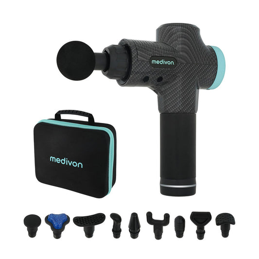 Medivon Massagepistol Gun Active X med 10 massagehuvuden och bärväska